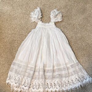 Elegant White Lace Kids Formal Dress